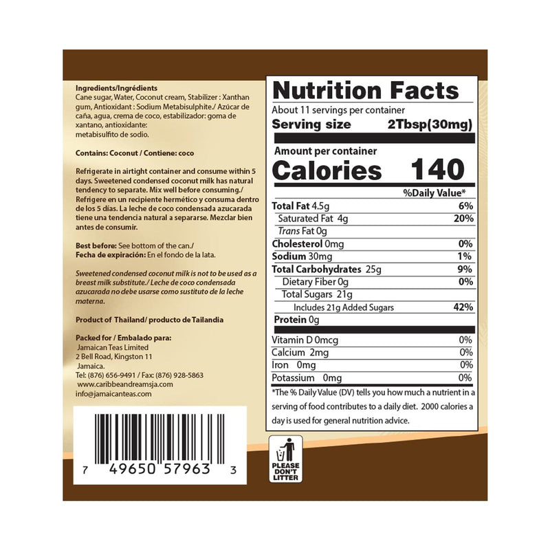 Caribbean Dreams Coconut Condensed Milk, 11.6 oz