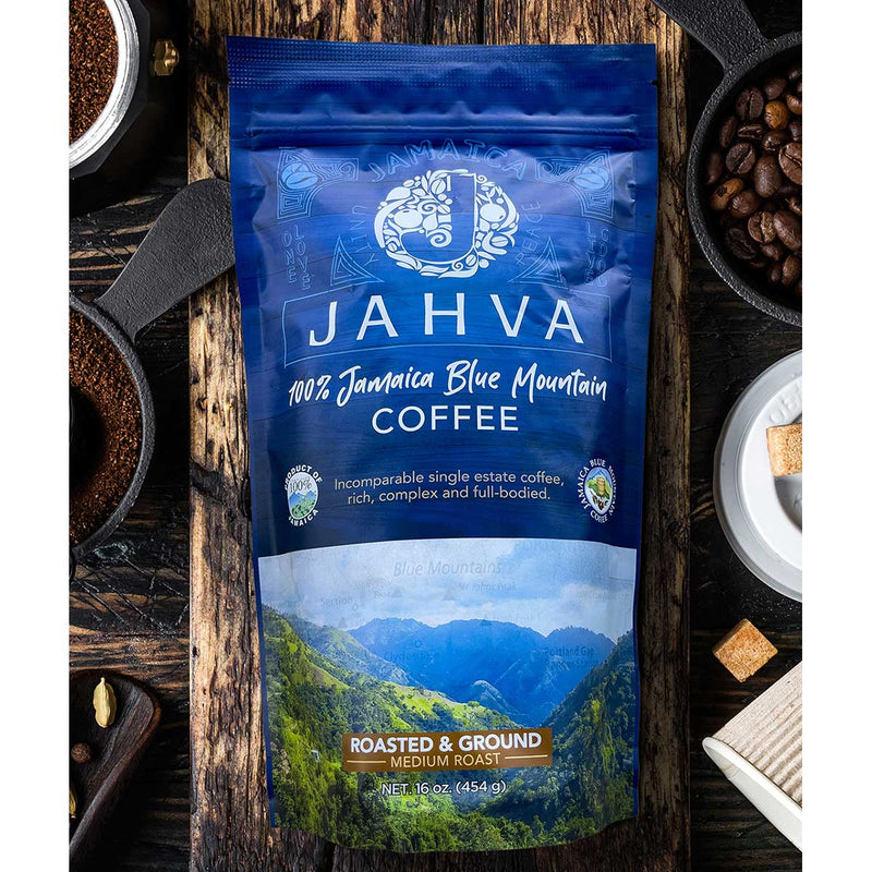 Jahva Coffee 100% Jamaican Blue Mountain Coffee, 16oz