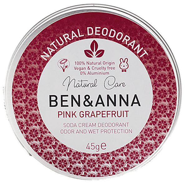 Natural Soda Cream Deodorant Tin | Pink Grapefruit