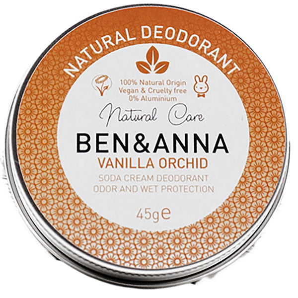 Natural Soda Cream Deodorant Tin | Vanilla Orchid