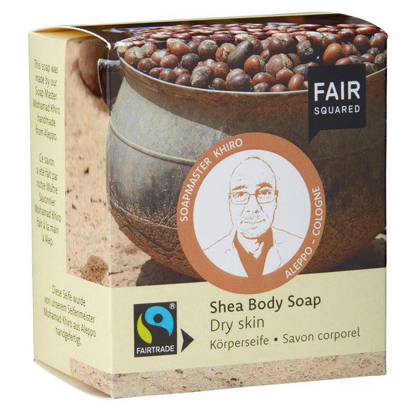 ZERO WASTE | Shea Body Soap with Cotton Soap Bag - For Dry Skin